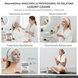 Bloom&Glow- Mascarilla profesional de gelatina de Caviar/Luxury Caviar. 650 gramos
