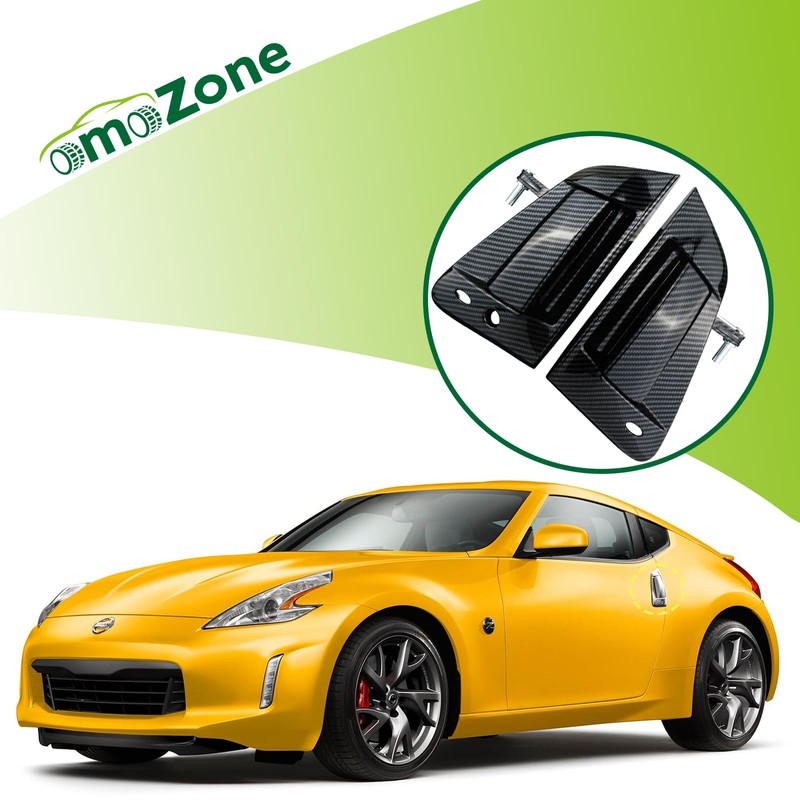 omoZone Pair Exterior Door Handle Assembly Front Left&Right Side Carbon