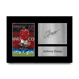 HWC Trading A4 Anthony Elanga Gifts Printed Signed Autograph Picture for Football Fans and Supporters