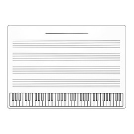 Dry Erase Music Staff White Board, Portable A4 Size (8.3"×11.7")