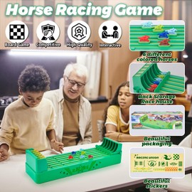 Horse Racing Game, Table Top Horse Board Game with 6 Horses, Fun Race Master Horse Racing Game, Multiplayers Electric Horse Race Interactive Game for Family Party Party