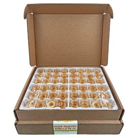 Gourmet Puff Pastry Shells | Ready To Use | By Dasher's Spice & Beans | 20.32 oz. (96 Count)