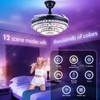 Fandian 42" Modern Fandelier Ceiling Fan with Light,Smart Bluetooth Crystal