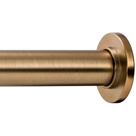 Ivilon Ivilon Tension Curtain Rod - Spring Tension Rod for Windows or Shower, 24 to 36 Inch. Warm Gold