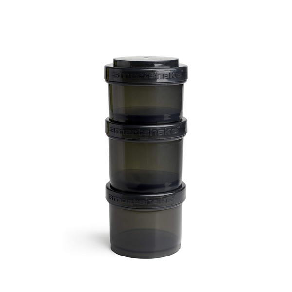 Smartshake Revivie Bottle Shaker Cup Storage - 3 Set with Total Capacity 450 ml, Black
