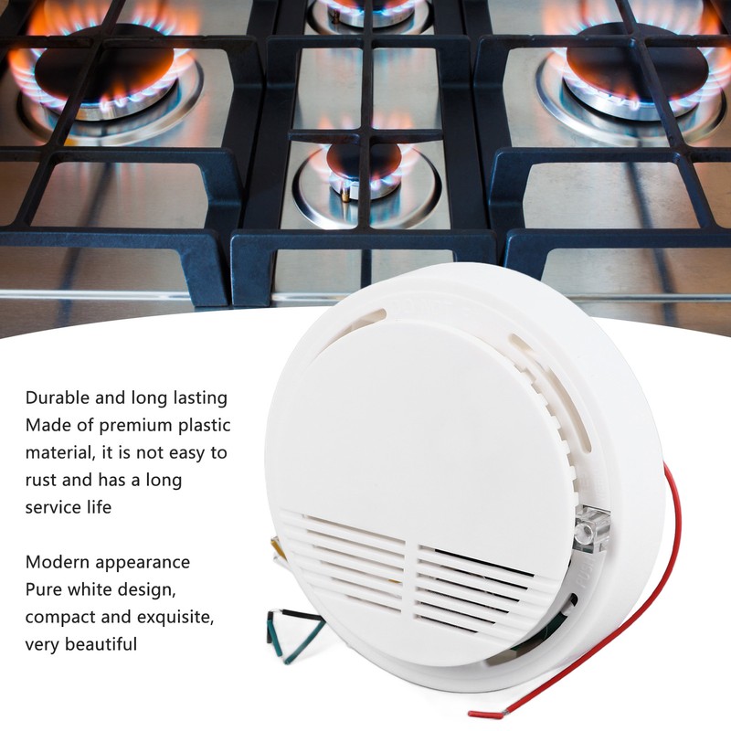 Natural Gas Detector Responsive Plastic Reliable Combustible Gas Leak Alarm