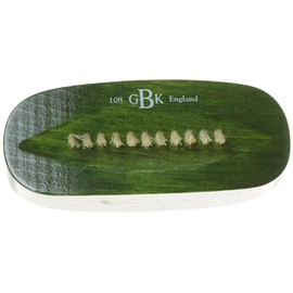 Kent Brushes Natural White Bristle Nail Brush Green