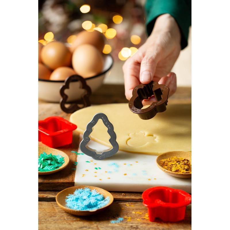 DECORA 0255097 Mini Plastic Cookie Cutter Christmas Jewellery Set of