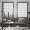 MYshade Custom No Drill Zebra Roller Shades, Blackout(85%) Cordless Dual