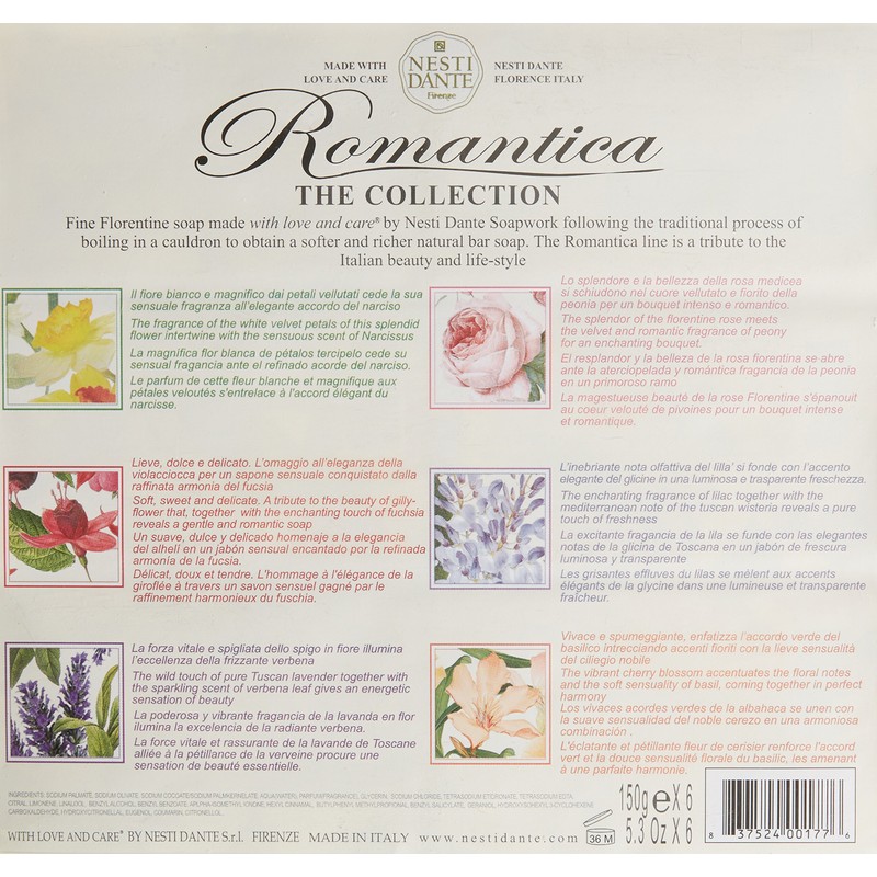 Romantica Floral 6 Soap Gift Set