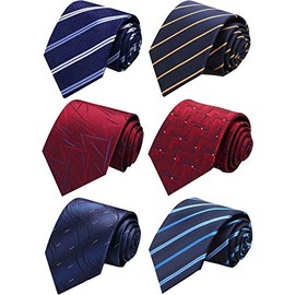 WeiShang Lot 6 PCS Classic Men's Tie Necktie Woven JACQUARD Neck Ties