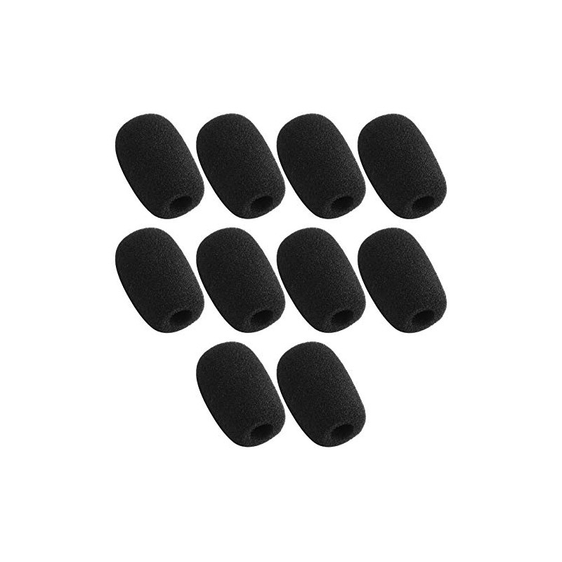 10 Piece Black L 35mm x D10mm Mini Microphone Headset
