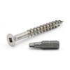 Stainless Steel Deck Screws, #14 x 3-1/2 inch, Square Drive,