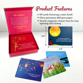 HALD Premium Affirmation Cards – 60 Inspiring, Transformative Cards with Mindful Exercises for Self Care – Thoughtful Gift for Women and Men