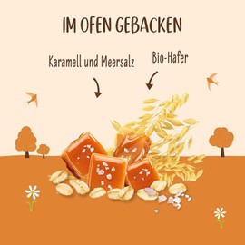 Allos Oat Flapjack Salted Caramel, Organic Bar, Energy Bar, Sports Bar, 16 x 50 g