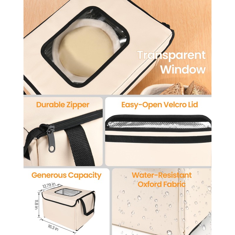 LIFVCNT Bread Proofer & Dough Proofing Box – Foldable Sourdough