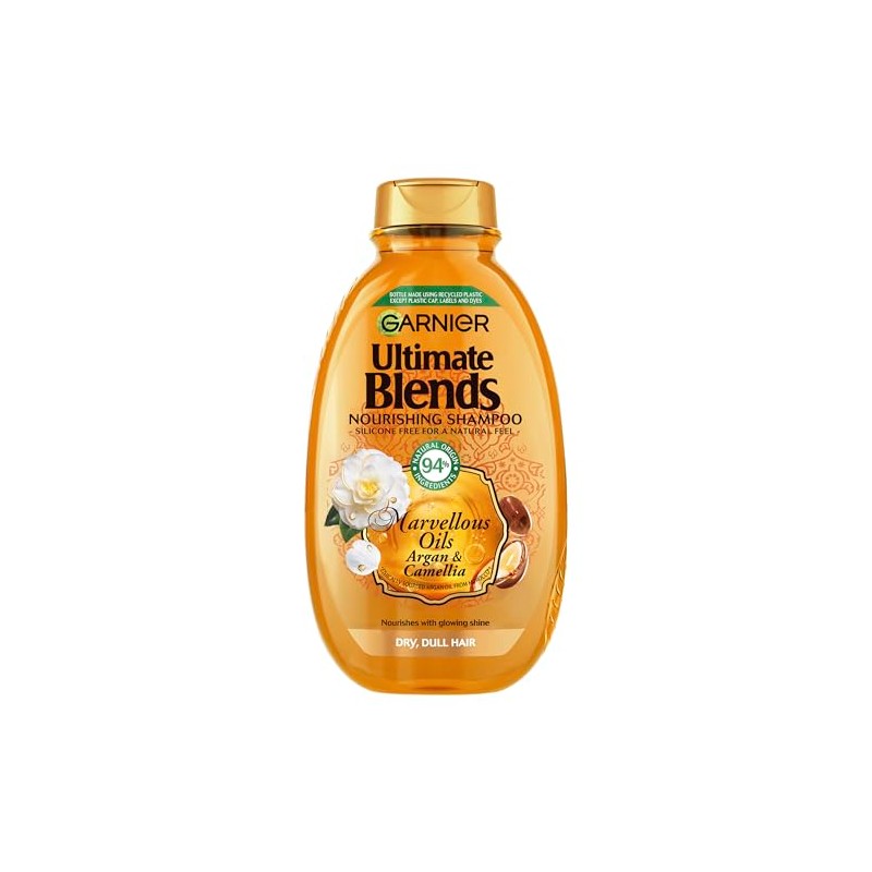 Garnier Ultimate Blends Marvellous Oils Shine Enhancing Vegan Shampoo for