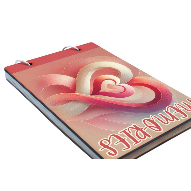 Heartfelt Memories: Romantic Spiral-Bound Scrapbook Keepsake (scrap-kf24-hrtcremmg)