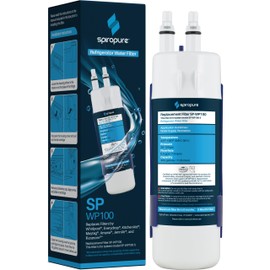 SpiroPure SP-WP100 NSF Certified Refrigerator Water Filter Compatible Replacement for W10295370A Filter 1 9081 EDR1RXD1 9930 W10295370 46-9081 46-9930 Filter1 (1 Pk)