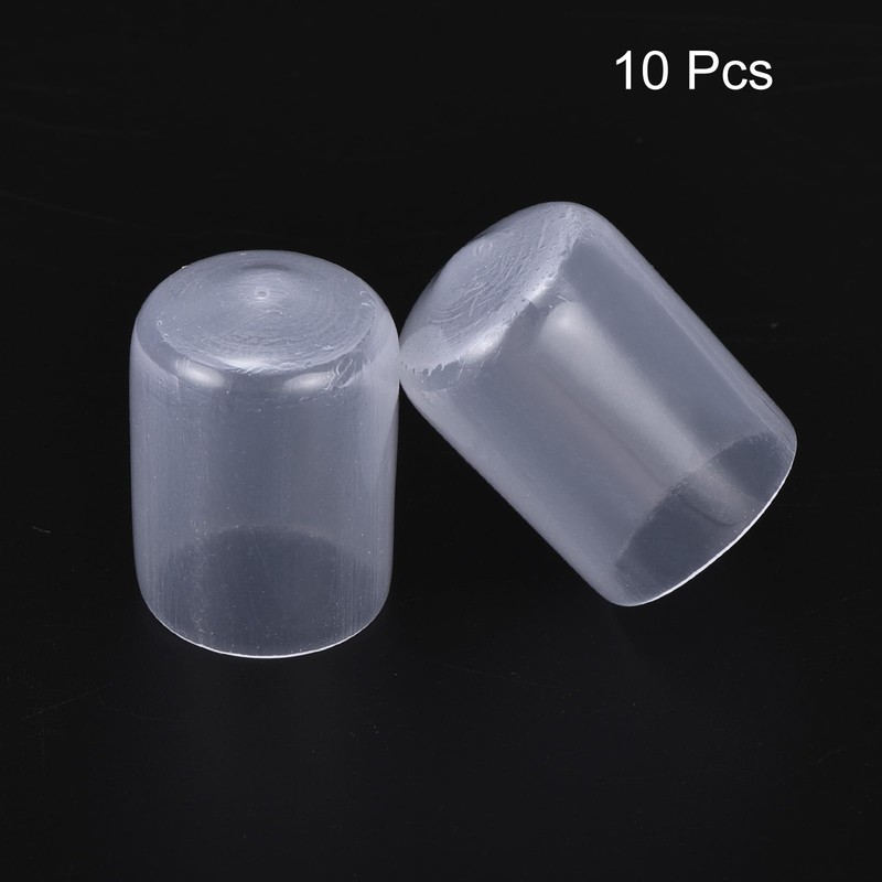sourcing map 10pcs Rubber End Caps 15mm ID Vinyl Round