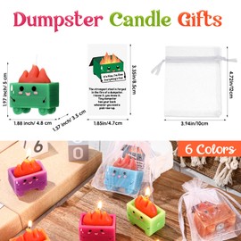 Conelist 12 Sets Dumpster Fire Scented Candles Bulk Appreciation Gifts for Employee Coworker Staff Team It's Fine Dumpster Desk Accessories Decorations(Muitcolor)