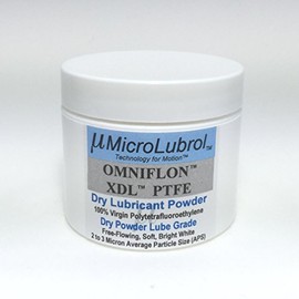 MICROLUBROL OMNIFLON XDL 100% Virgin PTFE Dry Lubricant Powder, 2-3 Micron avg. Particle Size, Free APPLICATOR Brush.