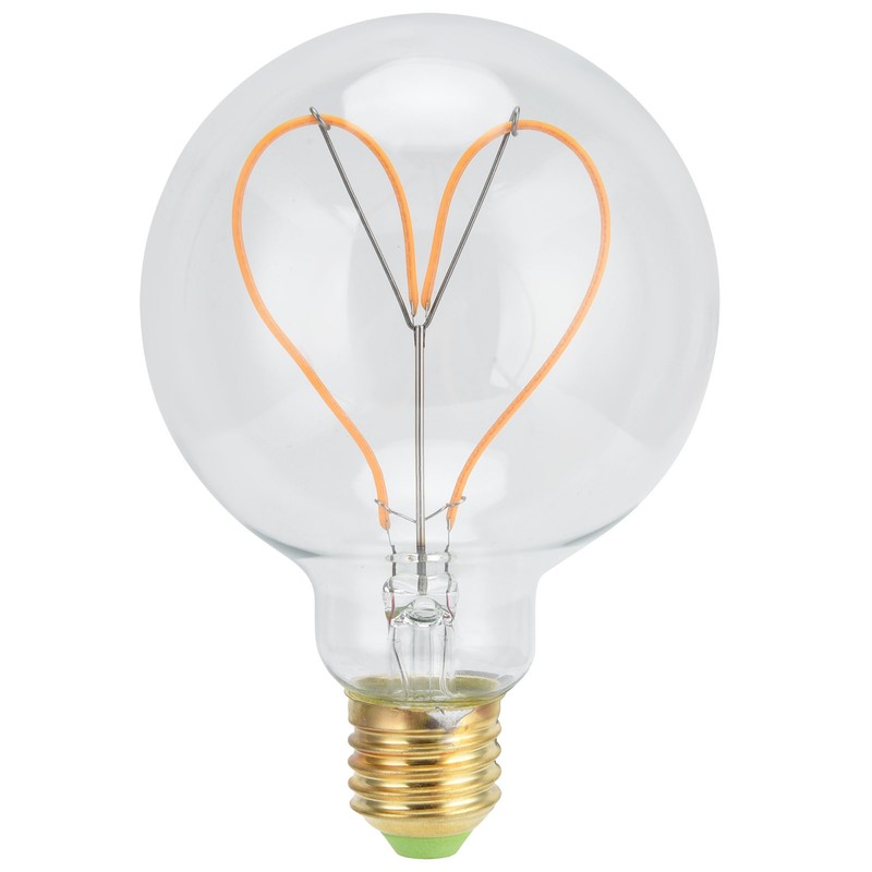 G95 Heart Shaped LED Retro Bulb E27 4W Dimmable Light