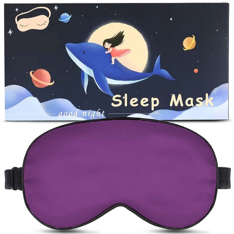 Sleep Mask, Super Soft Eye Masks with Adjustable Strap, Lightweight