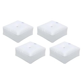 Kellegour Pack of 4 Water Weight Bag, Tube Weight, Weight Bag, Square Flags Weight Bag, Portable Foldable Round Umbrella, White, for Parasol Stand, for 8 Litres of Sand or Water