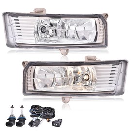 G-PLUS Fog Light Assembly Compatible with Toyota Camry 2005 2006 Driving Fog Lamps w/Switch + 9006 Bulbs + Wiring Kits Clear Lens