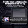 2.4 Inch Screen Dashcam 3 Way HD 1080P Three Lens