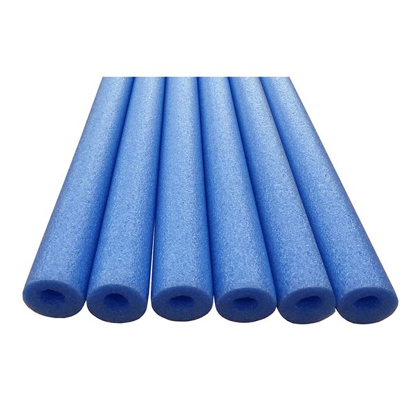 Oodles of Noodles Deluxe Foam Pool Swim Noodles - 6 Pack Blue 52 Inch Wholesale Pricing Bulk Pack and Free Connector