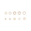 QWORK® Copper Washers Assorted Kit, 200 Pcs Flat Copper Sealing