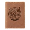 Green Burry Vintage Men's Brown Leather ID folder 12X9X1 cm