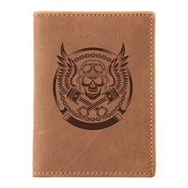 Green Burry Vintage Men's Brown Leather ID folder 12X9X1 cm