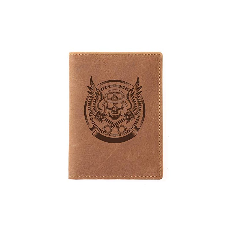 Green Burry Vintage Men's Brown Leather ID folder 12X9X1 cm