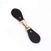 Black Leather Sew-On Coat Buckle Vintage Leather Toggle Buttons Sewing