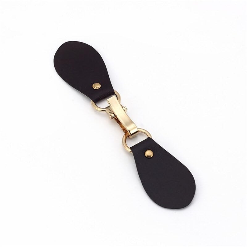 Black Leather Sew-On Coat Buckle Vintage Leather Toggle Buttons Sewing