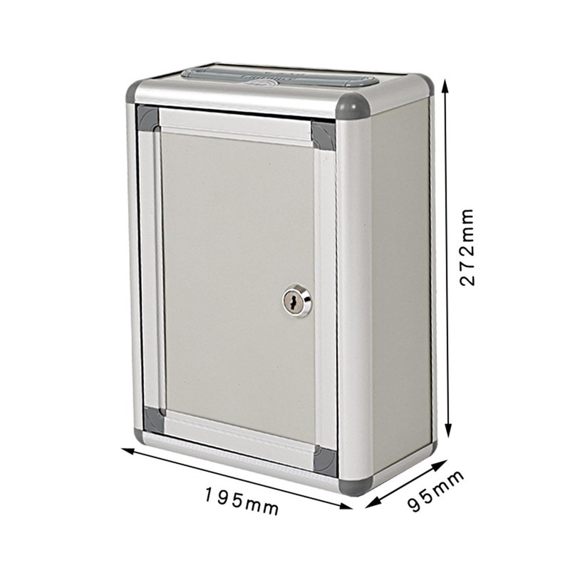 yuksok Small Suggestion Box with Lock Organizer Letter Box Multipurpose