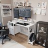 KEIKI 47 Inch Computer Desk with 2 Drawers and Power