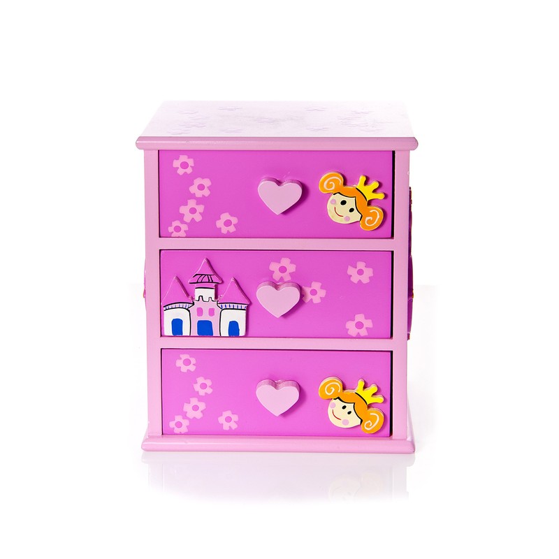 Girls Princess Jewellery Box Trinket Box