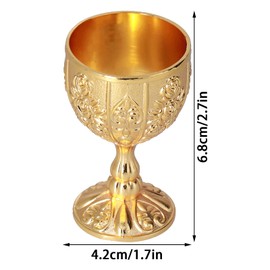Wine Chalice Goblet Gold Cup Goblets 2Pcs Goblet European High Grade Golden Glassware Drinkware For Traveling Decoration Home Collectionpumpkin Gold (Pumpkin Gold)