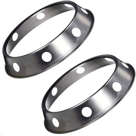 EPDPLAY 2 PCS Wok Ring, stainless steel Wok Rack, 7¾-Inch and 9¾-Inch Reversible Size for Kitchen Use