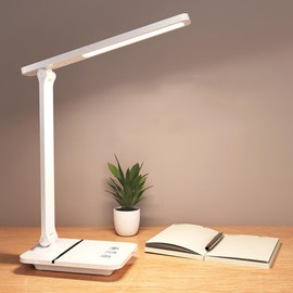 GcSige Cordless LED Desk Lamp for Home Office, 6000mAh Rechargeable Battery Operated Table Lamps,Eye-Caring Reading Lamp for Students, 3 Lighting Modes & Brightness Dimmer Light for Kids Study