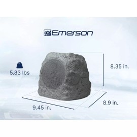 Emerson Rock Party Solar Bluetooth Speaker with Clear Sound to Fill Outdoor Area