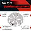 PRIOstahl Ventilation rosette with ventilation slider, gill fan, ventilation grille,