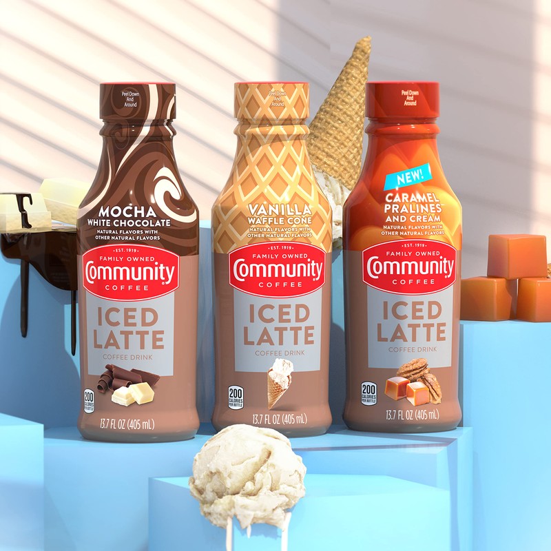 Community Coffee Caramel Pralines and Cream Iced Latte Ready To