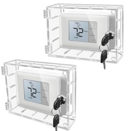 groword 2-Gang Wall Switch Guard-Thermostat lock box with key Childproof Light Switch Plate Covers Protects Your Circuits from being Accidentally Turned On or Off by Children and Adults(2 Pack)