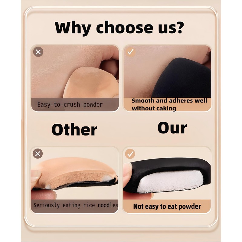 12 Pcs Triangular Powder Puff, Soft Wet Dry Makeup Wedges