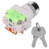 Fafeicy Key Switch 2 Positions Safety Button Lock Switch LAY37-11Y/21